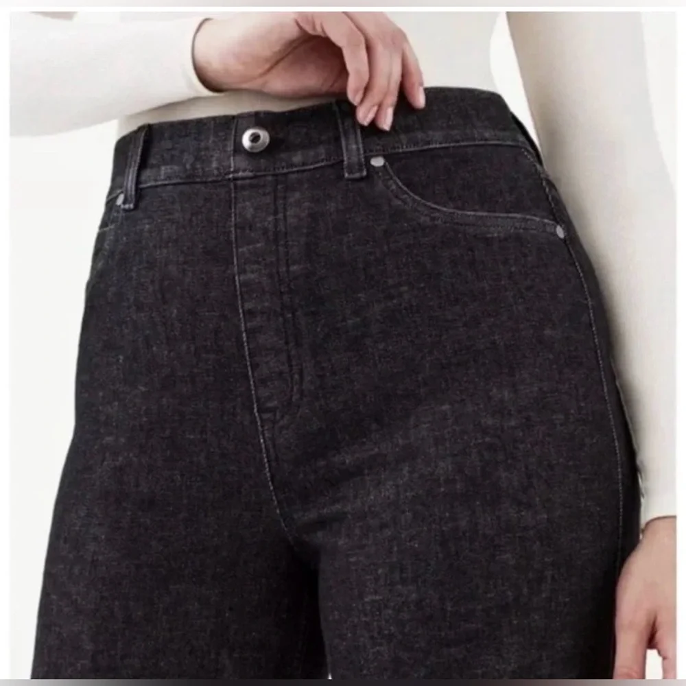 SPANX Women’s Wide Leg Jeans, Charcoal - Picture 2 of 3